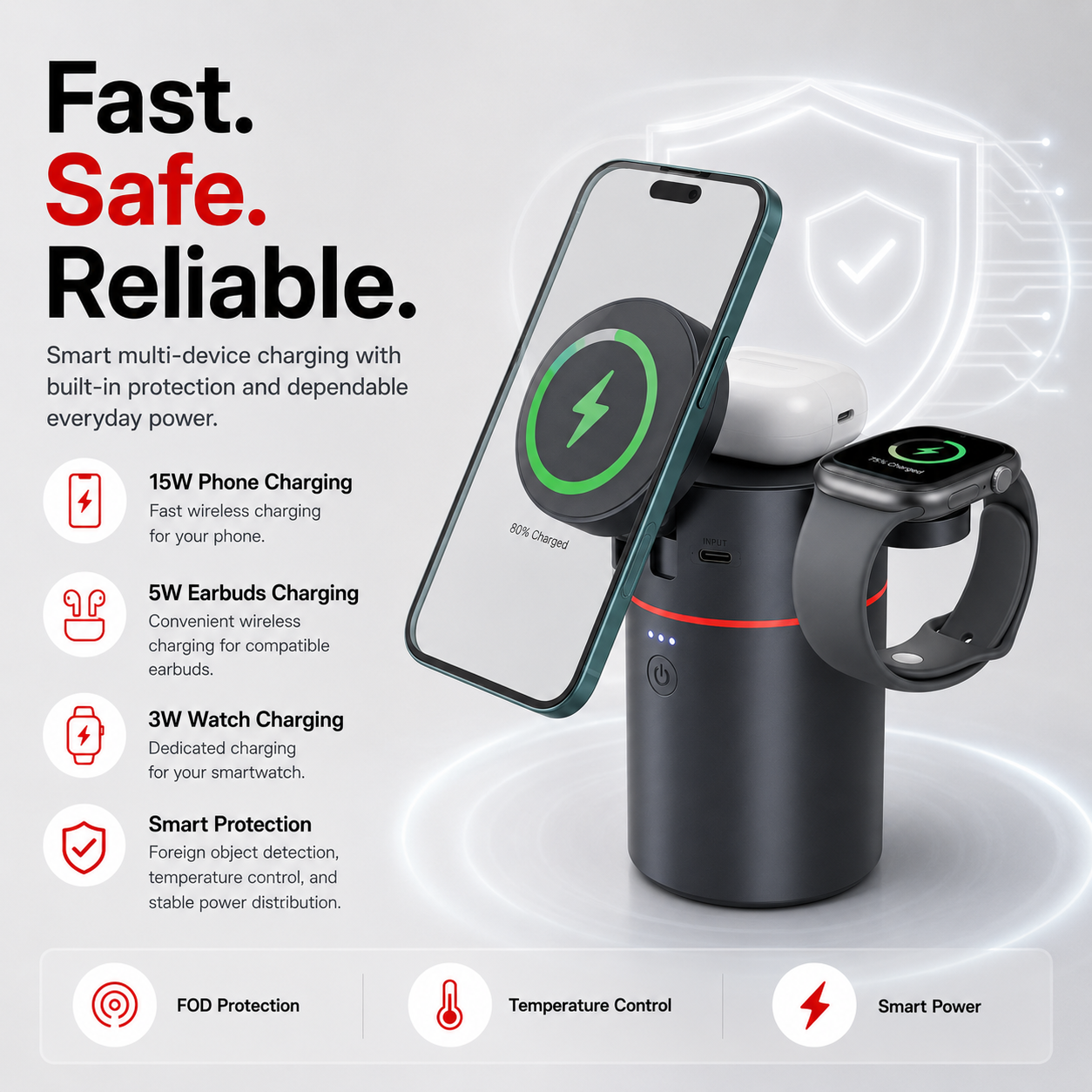 MIREL Wireless Dock desktop charging setup