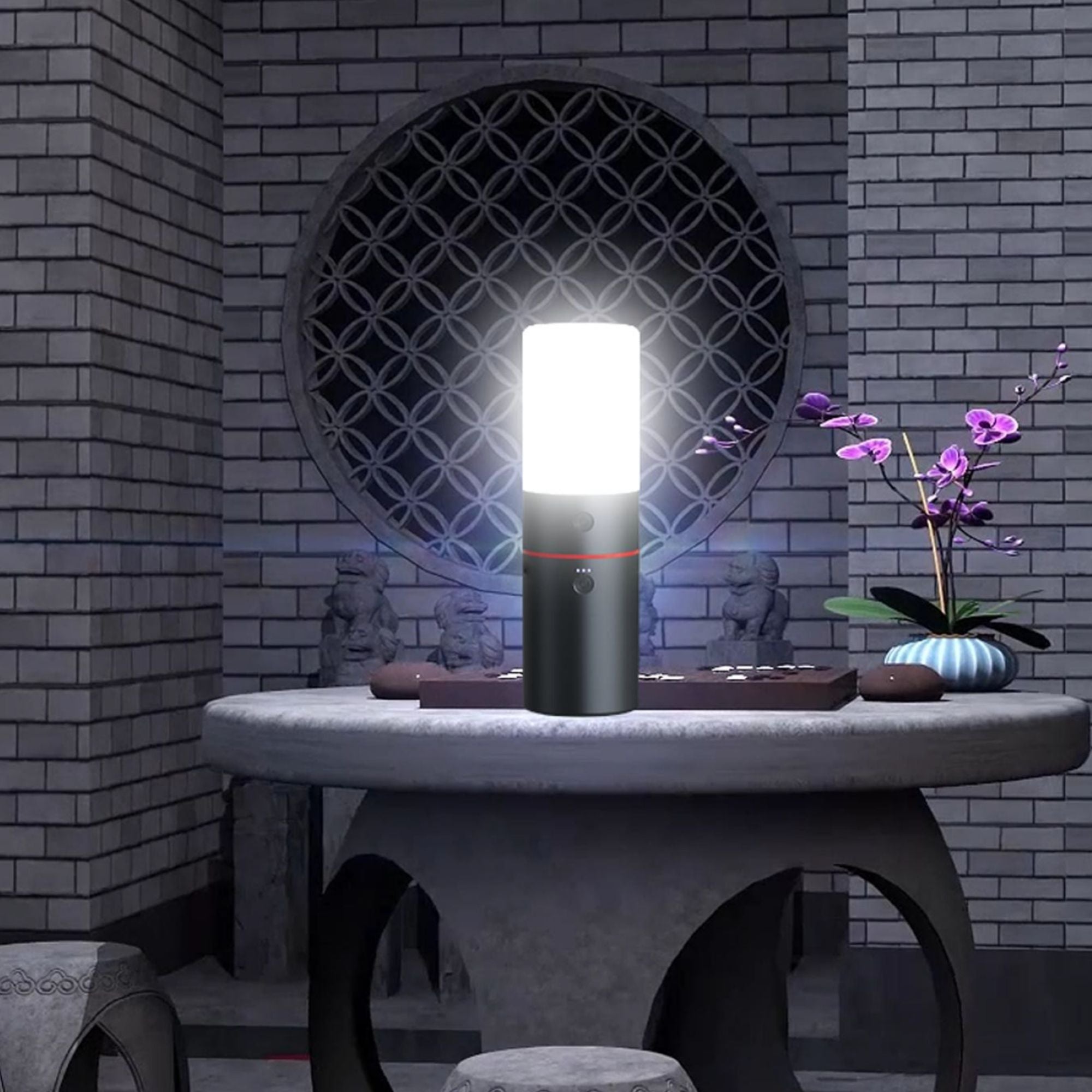 MIREL Glow Light illuminating an outdoor space